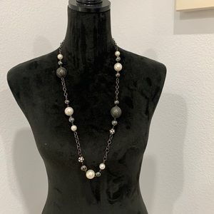 Long black necklace